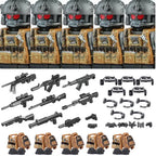 Military Special Forces MOC Building Block German KSK Special Forces Soldier Figure SWAT Army Gun Weapon Vest Backpack Brick Toy