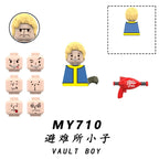 BoS Game T60 Power Armor Army Officers Soldiers Figure Machine gun Model Building Blocks Kids Toys Gifts Boys Girls Juguetes