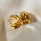 18k vergoldete, zarte Ohrringe aus Edelstahl mit eingekerbtem Spiralmuster, leicht, gemütlich, rostfrei, Bijoux Femme Gala Geschenk