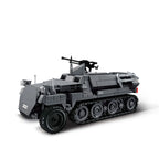 Military WW2 MOC Army Main Battle Tank Armored Vehicle Fighter Soldiers Figures Building Blocks Bricks Set For Children Toys