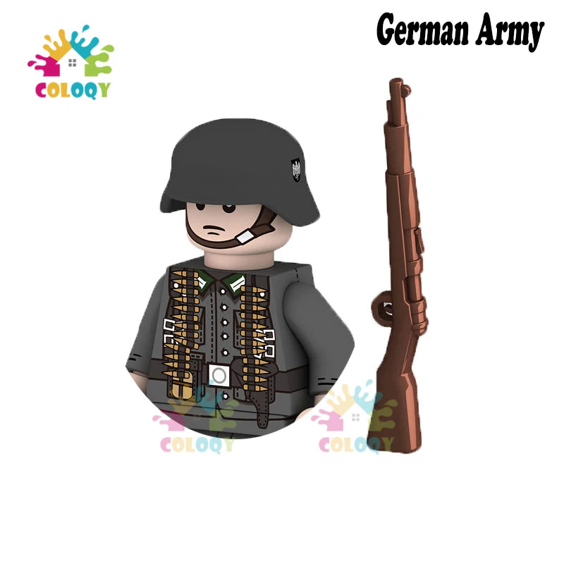 Kids Toys WW2 Soldiers Building Blocks Military Army Mini Action Figures Toys For Kids Christmas Gifts For Boys Birthday Gifts