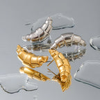 18K forgyldt rustfrit stål Minimalistisk Glat Oversized Croissant Wrap Øreringe Anløbssikre Lys Luksus Øresmykker til kvinder