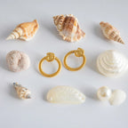 Stainless Steel 18k Gold Plated Vintage Round Small Threaded Conch Earrings Waterproof Fashion Charm Jewelry Party