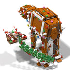 Bricklink Ideas Christmas Gingerbread Snowspeeders Fit 40806 Gingerbread AT-AT Addon Model Spaceship Sets Building Blocks Toys