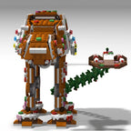 Bricklink Ideas Christmas Gingerbread Snowspeeders Fit 40806 Gingerbread AT-AT Addon Model Spaceship Sets Building Blocks Toys