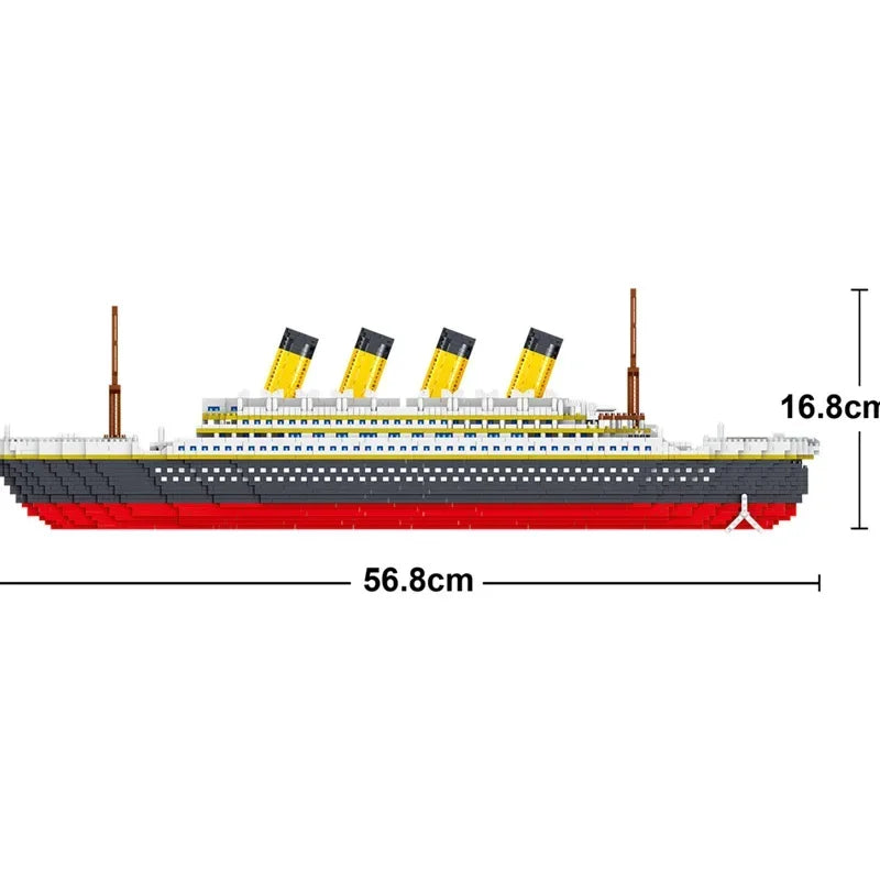 4000+Pcs Titanic Model Cruise Ship Building Blocks MOC Boat Bricks Collection DIY Construction Toys for Children Gift