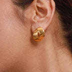 Zora Glossy Glat Metal Rustfrit Stål Cross Øreringe Vandtætte Sporty Usædvanlige Øreringe Smykker Bijoux Femme Gift