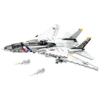 1600PCS Military Tomcat F14 Fighter Aircraft Building Blocks MOC Carrier-Base Fighter Model Bricks Set Holiday Gifts Kids Toys