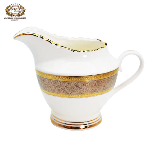 Ensemble de vaisselle de luxe doré de style royal Karosa 98 pièces en porcelaine anglaise