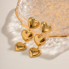Brincos Clássicos de Coração Pingente para Mulheres Design Tríplice Amor Brincos Pendentes Brincos de Aço Inoxidável Presente de Joalheria Pendientes