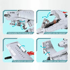 961PCS WW2 A10 Warthog Plane Fighter Jet Building Blocks Set Air Force Airplane Model Kits Bricks Toy Gifts for Teens and Adults