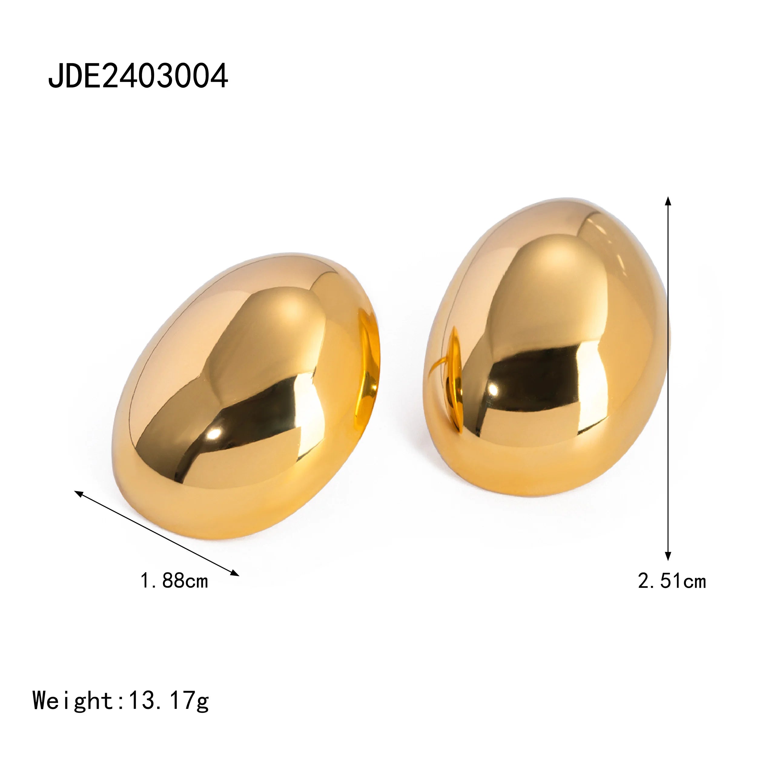 Roestvrij staal 18K minimalistische geometrische roestvrije ovale ontwerp gladde oorbellen gratis temperament charme sieraden vrouwen feest