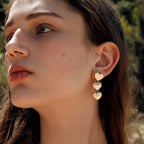 Серьги-подвески из нержавеющей стали 18K минималистичные, устойчивые к ржавчине, гладкие, в форме сердца любви, бесплатное очарование темперамента, ювелирные изделия для женщин, вечеринка