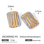 Geometri 18K forgyldt multi-form matchende farve tekstur øreringe blandet ørering Anti allergisk tofarvet statement smykker