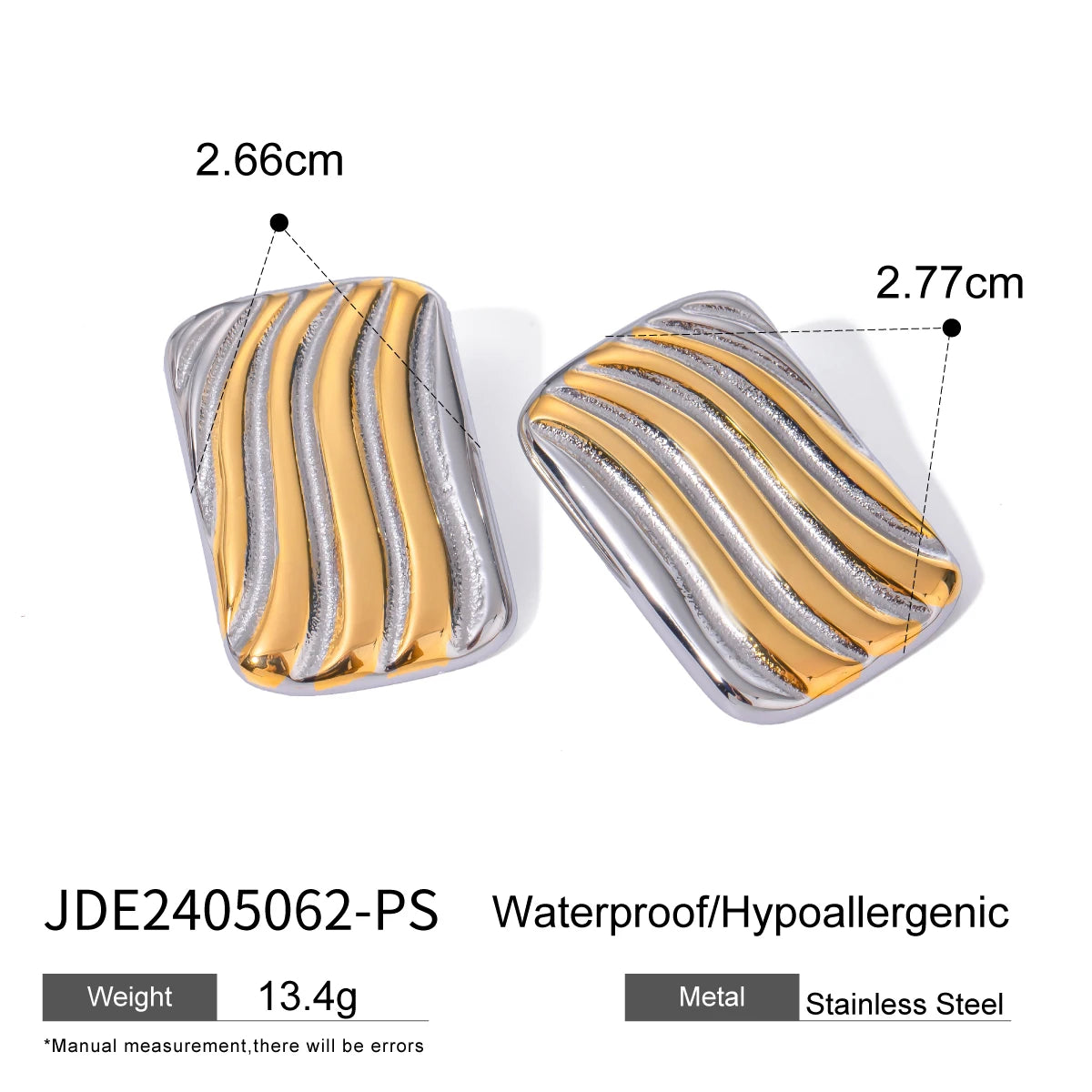 Geometri 18K forgyldt multi-form matchende farve tekstur øreringe blandet ørering Anti allergisk tofarvet statement smykker