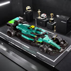 Exquisite Simulation Building Block Series Mini AMR24 Race Car Model Kits MOC Creative Children's Birthday Gifts Toys Vehicle