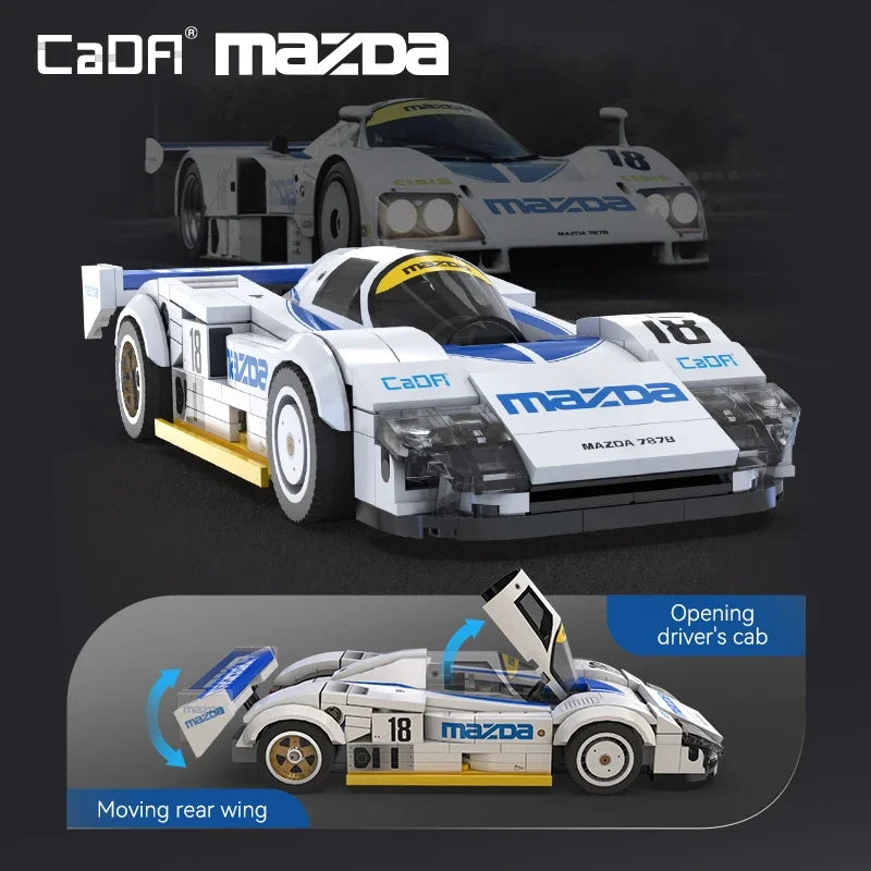 Cada 1:24 Technical Drift Racing Car C42 Sports Car Model Building Blocks City Endurance Sports-Car Bricks Toys For Kid Gifts