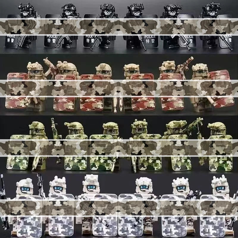 2025 Military Building Blocks Figures Set - Special Forces Camo Commando, Army Soldiers Role Play Toys Gift for Boys 8+ Year old