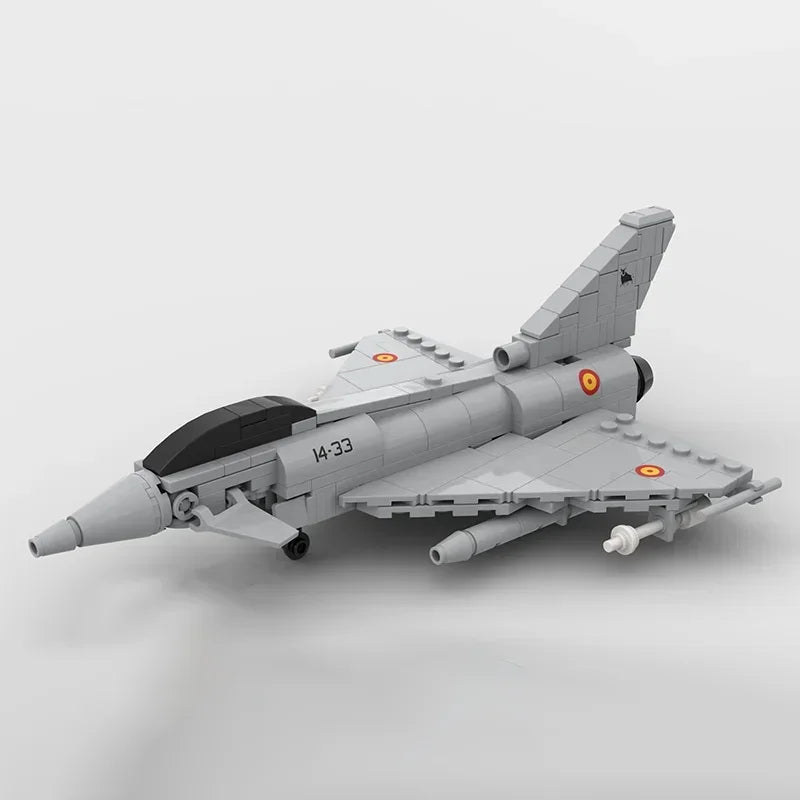 Moc Building Blocks 1:72 Scale Aircraft Eurofighter Typhoon Model Technology Military Fighter Model Series Bricks Assembly Toy