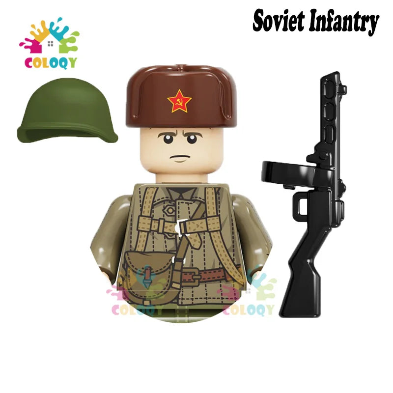 Kids Toys WW2 Soldiers Building Blocks Military Army Mini Action Figures Toys For Kids Christmas Gifts For Boys Birthday Gifts