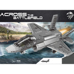 Military Series F35 Fighter Air Battle Plane Building Blocks Across The Battlefield DIY Creative Toys for Children Birthday Gift
