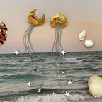 18k forgyldt rustfrit stål kvindelig fransk perlelys luksus niche high-end øreringe Rustfast stilfulde smykker