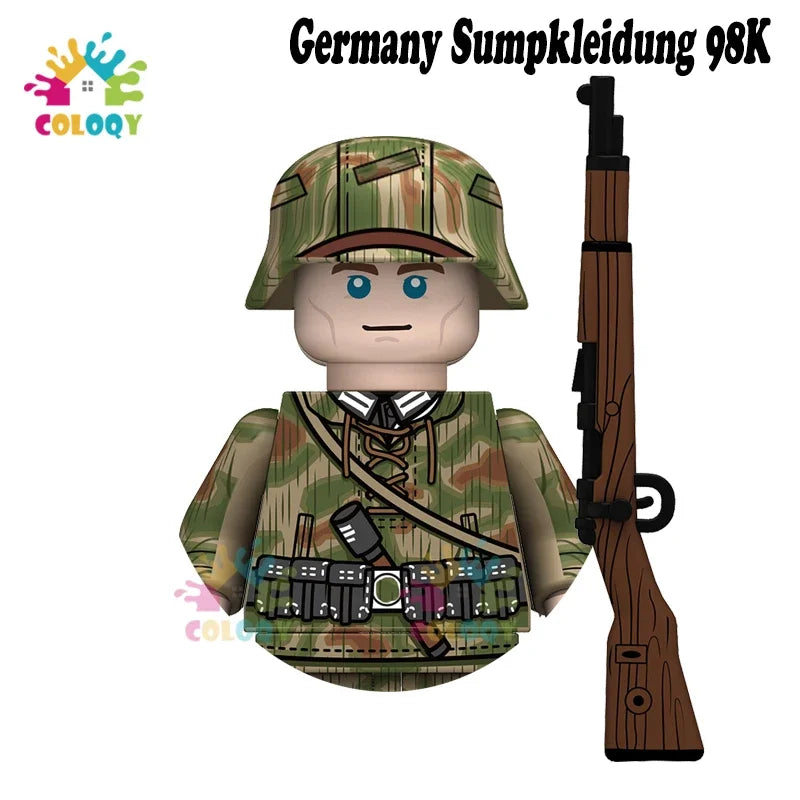 Kids Toys WW2 Soldiers Building Blocks Military Army Mini Action Figures Toys For Kids Christmas Gifts For Boys Birthday Gifts