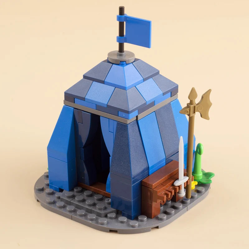 Medieval Military Tower Building Block Rome Knight Castle Siege Vehicle Hammer Boat Tent Flag Sword Weapons Bricks Toys Kid Gift