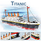 KNEW BUILT Titanic Cruise Ships Model Mini Building Blocks Toys Kits for Girls Gift Adult Assemble Brick Decoration with Dolls