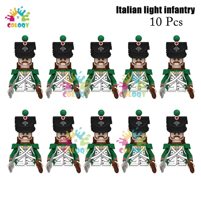 Kids Toys 22/10 Pcs Napoleonic Wars Military General Soldier Building Blocks Imperial Navy Figures Toys For Kids Birthday Gifts