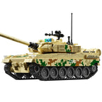 Military WW2 MOC Army Main Battle Tank Armored Vehicle Fighter Soldiers Figures Building Blocks Bricks Set For Children Toys