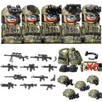 Military Special Forces MOC Building Block German KSK Special Forces Soldier Figure SWAT Army Gun Weapon Vest Backpack Brick Toy