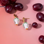 Orecchini piccoli a grappolo multicolore in resina, acciaio inossidabile placcato oro 18K, gioielli da orecchio a dichiarazione, resistenti all'ossidazione, regalo per donna