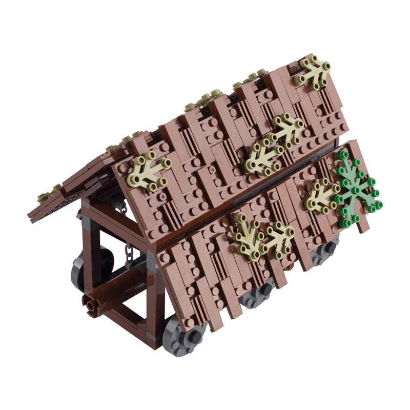 Medieval Military Tower Building Block Rome Knight Castle Siege Vehicle Hammer Boat Tent Flag Sword Weapons Bricks Toys Kid Gift