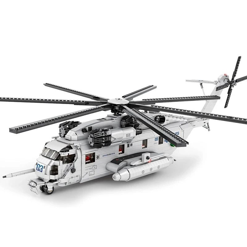 2192PCS CH-53E Transport Helicopter Building Blocks Army Plane Military Fighter Model Assembly Bricks Kids DIY Toys Holiday Gift