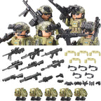 Military Special Forces MOC Building Block German KSK Special Forces Soldier Figure SWAT Army Gun Weapon Vest Backpack Brick Toy