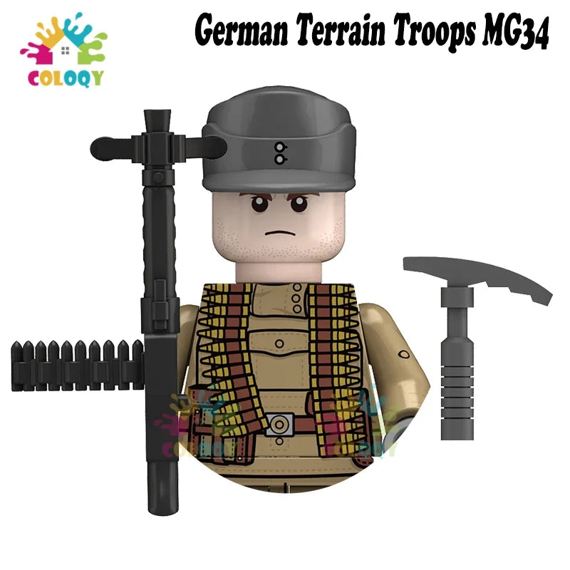 Kids Toys WW2 Soldiers Building Blocks Military Army Mini Action Figures Toys For Kids Christmas Gifts For Boys Birthday Gifts
