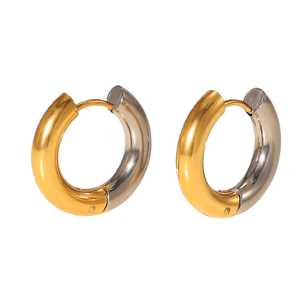 Simple Classic Circle Hoop Øreringe Til Kvinder Design Guld Sølv Hoop Øreringe Dame Rustfri Stål Øreringe Pendientes
