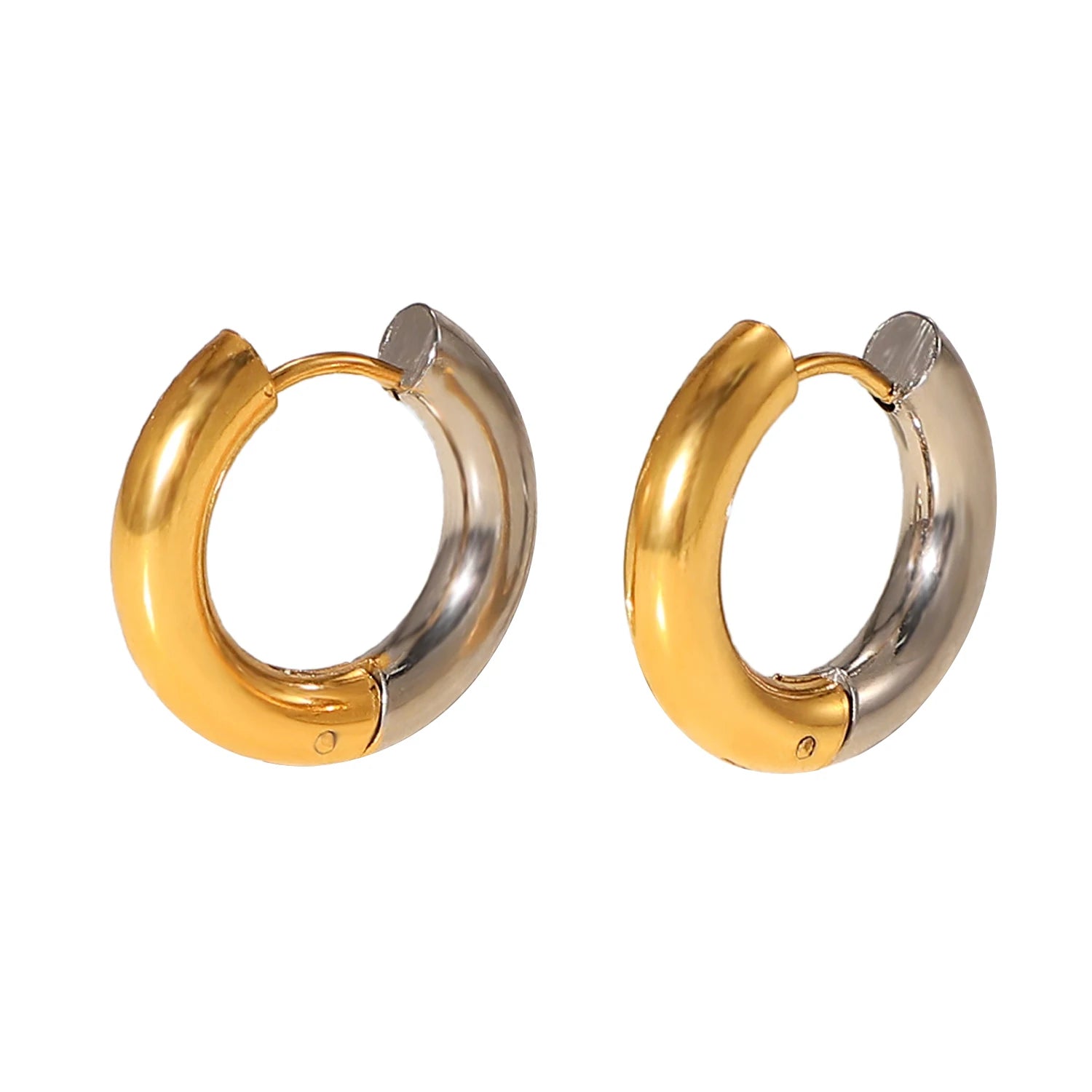 Simple Classic Circle Hoop Øreringe Til Kvinder Design Guld Sølv Hoop Øreringe Dame Rustfri Stål Øreringe Pendientes