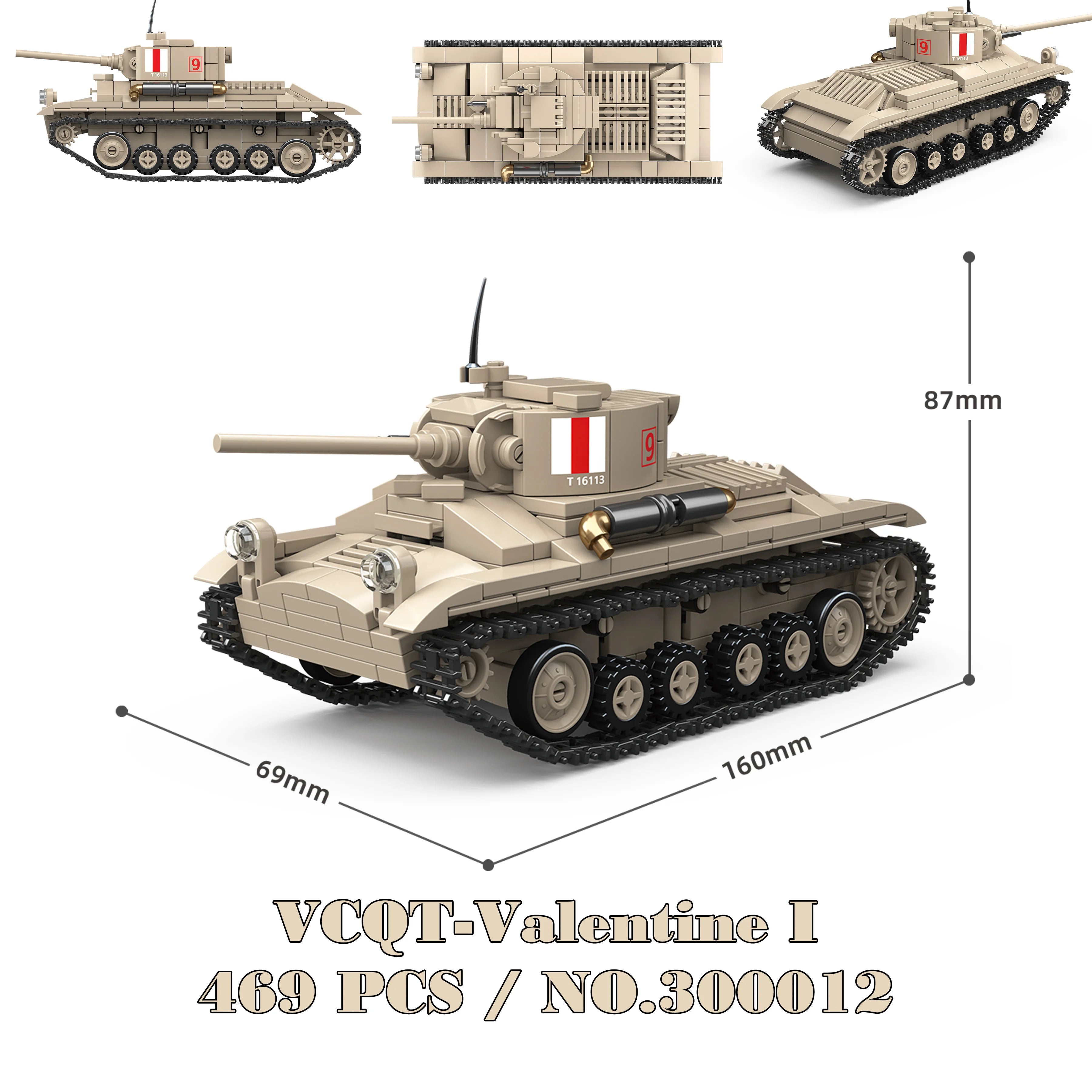 Military Tanks Stuart SdKfz251 PanzerVI Sherman US Army Quan Guan WW2 Soldier Figure Model Building Block Brick kid Children Toy