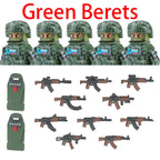Military Special Forces MOC Building Block German KSK Special Forces Soldier Figure SWAT Army Gun Weapon Vest Backpack Brick Toy