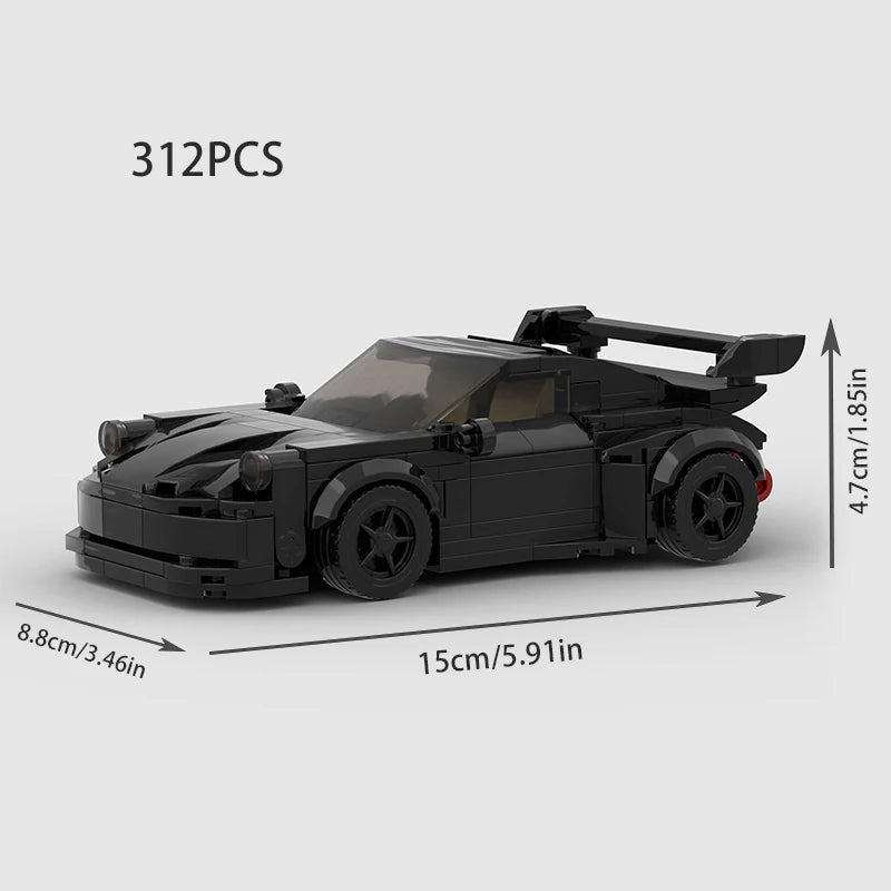 Moc RWB  Cars Racers Building  Blocks City Classic Vehicle  Model DIY Kids Boy Toys Sport Super Creative Technique