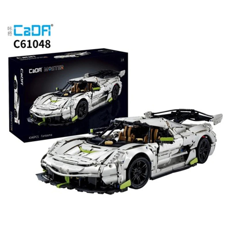 Cada 1:8 MOC 4346PCS Supercar City Racing Car Hypercar Building Blocks Sportscar Racing Vehicle Bricks Toys Children Kids Gifts