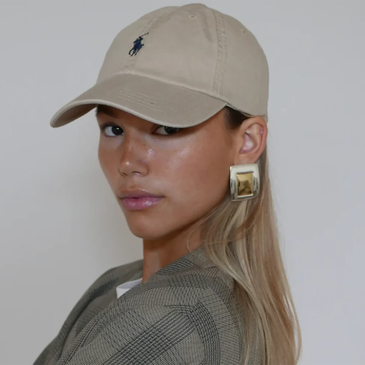 Minimalistisk 18K forgyldt erklæring rustfrit stål rektangulære matchende farve øreringe Kreative eksklusive personlige smykker