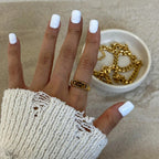 18k forgyldt rustfrit stål indlagt natursten Tigereye øreringe Halskæde serie Bijoux Femme vandtætte smykker