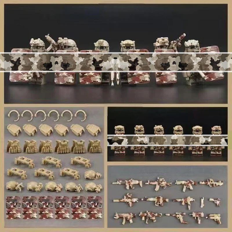 2025 Military Building Blocks Figures Set - Special Forces Camo Commando, Army Soldiers Role Play Toys Gift for Boys 8+ Year old