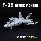 1600PCS F-35 Lightning II Fighter Jet Building Blocks Bomber Shipboard Aircraft Model Bricks Desktop Decoration Kids Toy Gifts