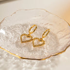 Hul design rustfrit stål hjerte drop øreringe til kvinder kreativ kærlighed vandtæt smykker ferie gave