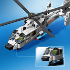 449pcs Helicopter Aircraft Building Blocks, DIY Boys Birthday Toys，Military Fighter Transport Model Bricks