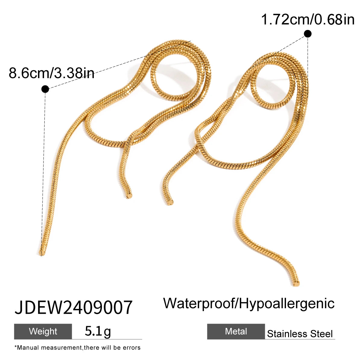 Minimalist 18k Gold Plated Smooth Steel Bowknot Tassel Earrings Ring Stainless Steel Women Rust Proof Exquisite Jewelry Bijoux